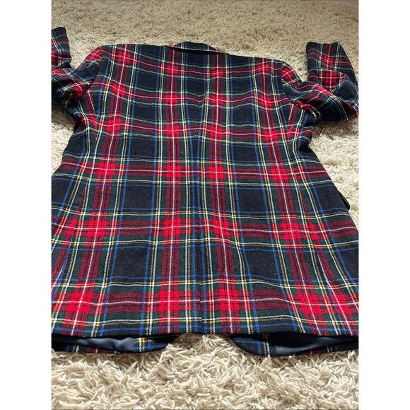 Saddlebred 40R Red Multi Tartan Plaid Preppy Corduroy Blazer Jacket Sport Coat - Picture 8 of 14